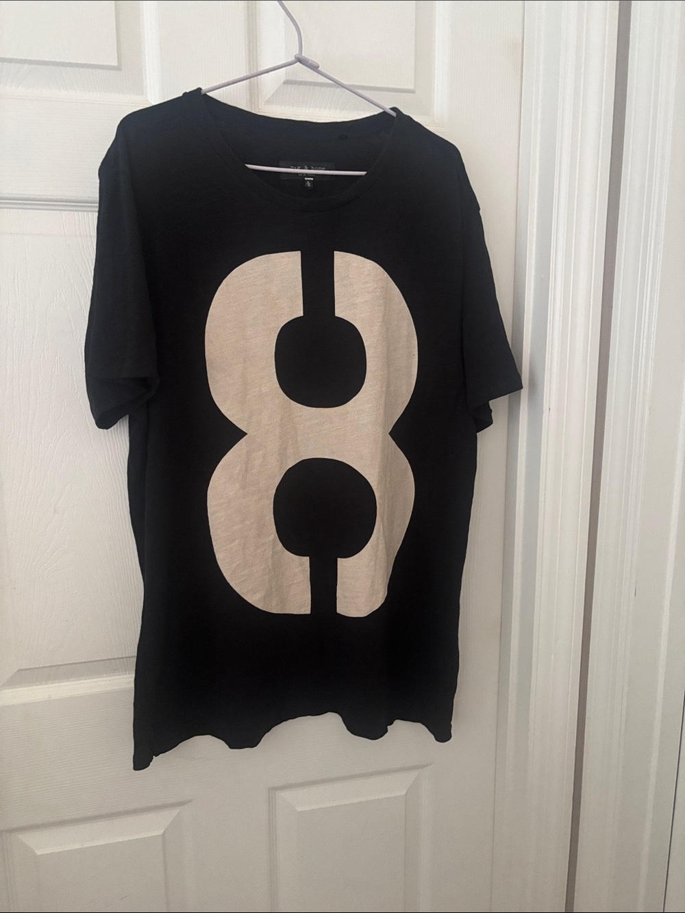 rag & bone Black Crewneck Tee - Picture 1 of 7